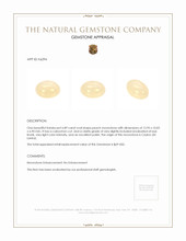 6.89 Ct. Yellow Cabochon Moonstone from Ceylon (Sri Lanka) Appraisal