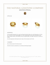 4.25 Ct. Zircon from Ceylon (Sri Lanka) Appraisal