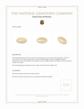 34.36 Ct. White Cabochon Moonstone from Ceylon (Sri Lanka) Appraisal