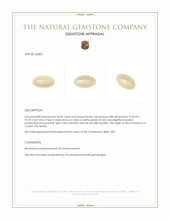 34.36 Ct. Cabochon Moonstone from Ceylon (Sri Lanka) Appraisal