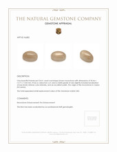 24.41 Ct. Cabochon Moonstone from Ceylon (Sri Lanka) Appraisal