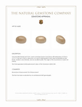 24.41 Ct. Brown Cabochon Moonstone from Ceylon (Sri Lanka) Appraisal