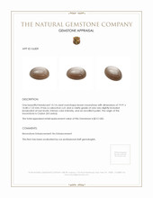 15.14 Ct. Brown Cabochon Moonstone from Ceylon (Sri Lanka) Appraisal