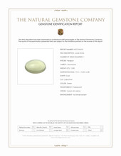 12.82 Ct. Green Cabochon Moonstone from Ceylon (Sri Lanka) Scan Report