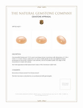 19.22 Ct. Brown Cabochon Moonstone from Ceylon (Sri Lanka) Appraisal