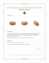 17.95 Ct. Brown Cabochon Moonstone from Ceylon (Sri Lanka) Appraisal