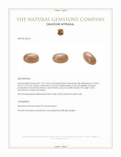 17.95 Ct. Cabochon Moonstone from Ceylon (Sri Lanka) Appraisal