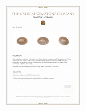 14.89 Ct. Cabochon Moonstone from Ceylon (Sri Lanka) Appraisal