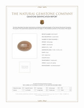 14.89 Ct. Cabochon Moonstone from Ceylon (Sri Lanka) Scan Report
