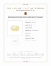 19.92 Ct. Yellow Cabochon Moonstone from Ceylon (Sri Lanka) Scan Report