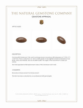 7.84 Ct. Cabochon Moonstone from Ceylon (Sri Lanka) Appraisal