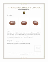 19.01 Ct. Brown Cabochon Moonstone from Ceylon (Sri Lanka) Appraisal