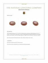 19.01 Ct. Cabochon Moonstone from Ceylon (Sri Lanka) Appraisal