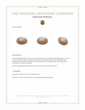 12.93 Ct. Brown Cabochon Moonstone from Ceylon (Sri Lanka) Appraisal