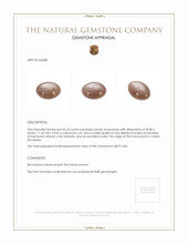 45.34 Ct. Cabochon Moonstone from Ceylon (Sri Lanka) Appraisal