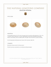 14.29 Ct. Cabochon Moonstone from Ceylon (Sri Lanka) Appraisal