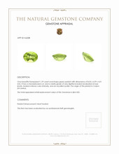 1.29 Ct. Green Peridot from Ceylon (Sri Lanka) Appraisal