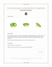 1.44 Ct. Green Peridot from Ceylon (Sri Lanka) Appraisal