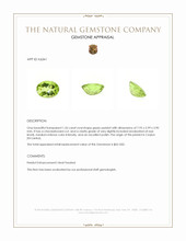 1.26 Ct. Green (Lime Green) Peridot from Ceylon (Sri Lanka) Appraisal