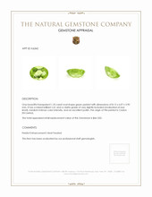 1.35 Ct. Green Peridot from Ceylon (Sri Lanka) Appraisal