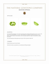 1.35 Ct. Peridot from Ceylon (Sri Lanka) Appraisal