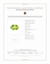 1.26 Ct. Green Peridot from Ceylon (Sri Lanka) Scan Report