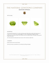 4.67 Ct. Green (Lime Green) Peridot from Ceylon (Sri Lanka) Appraisal