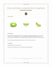 4.06 Ct. Peridot from Ceylon (Sri Lanka) Appraisal