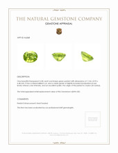 4.38 Ct. Green (Lime Green) Peridot from Ceylon (Sri Lanka) Appraisal