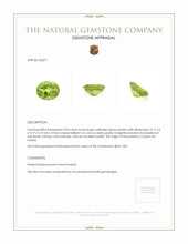 3.90 Ct. Yellowish Green Peridot from Ceylon (Sri Lanka) Appraisal