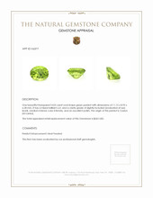 4.03 Ct. Green Peridot from Ceylon (Sri Lanka) Appraisal