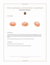 11.75 Ct. Peach Moonstone from Ceylon (Sri Lanka) Appraisal