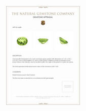 3.52 Ct. Green Peridot from Ceylon (Sri Lanka) Appraisal