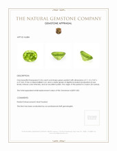 4.36 Ct. Green (Lime Green) Peridot from Ceylon (Sri Lanka) Appraisal