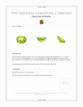 3.86 Ct. Green Peridot from Ceylon (Sri Lanka) Appraisal