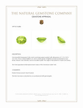 3.86 Ct. Peridot from Ceylon (Sri Lanka) Appraisal