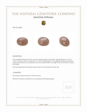 33.62 Ct. Brown Cabochon Moonstone from Ceylon (Sri Lanka) Appraisal