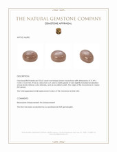 33.62 Ct. Cabochon Moonstone from Ceylon (Sri Lanka) Appraisal