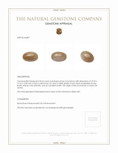 60.64 Ct. Brown Cabochon Moonstone from Ceylon (Sri Lanka) Appraisal