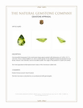 5.04 Ct. Green (Lime Green) Peridot from Ceylon (Sri Lanka) Appraisal