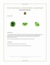 0.80 Ct. Green Demantoid Garnet from Russia Appraisal