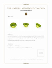 4.14 Ct. Peridot from Ceylon (Sri Lanka) Appraisal