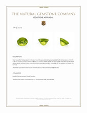 4.14 Ct. Peridot from Ceylon (Sri Lanka) Appraisal