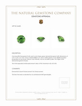 0.68 Ct. Demantoid Garnet from Russia Appraisal