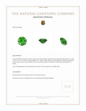0.83 Ct. Demantoid Garnet from Russia Appraisal