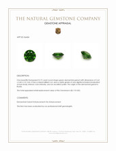 0.72 Ct. Green Demantoid Garnet from Russia Appraisal