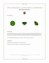 0.82 Ct. Green Demantoid Garnet from Russia Appraisal