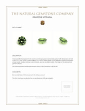 0.54 Ct. Demantoid Garnet from Russia Appraisal