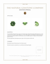 0.64 Ct. Demantoid Garnet from Russia Appraisal