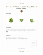 0.88 Ct. Demantoid Garnet from Russia Appraisal